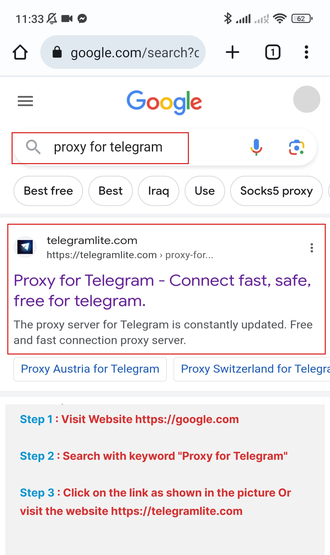 Proxy for Telegram